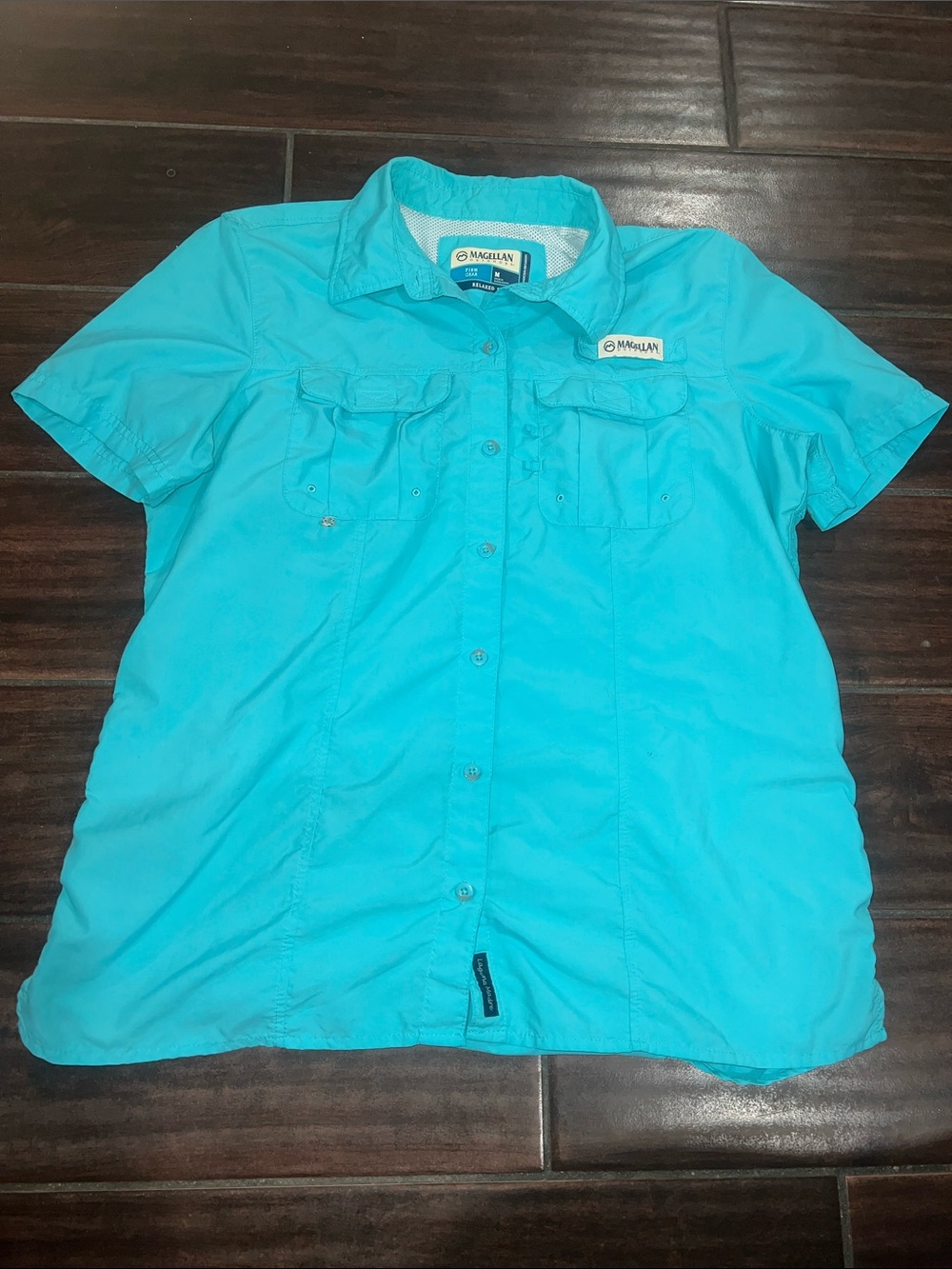 Magellan Outdoors Turquoise Fishing Shirt